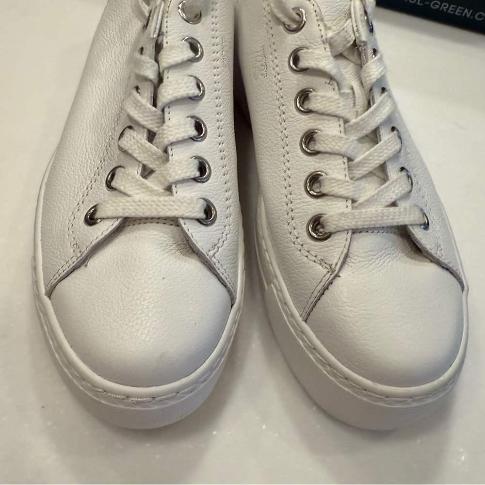 Paul Green Bixby Women’s Platform Sneakers White Leather Lace Up Sz 7.5 NIB - Picture 6 of 10
